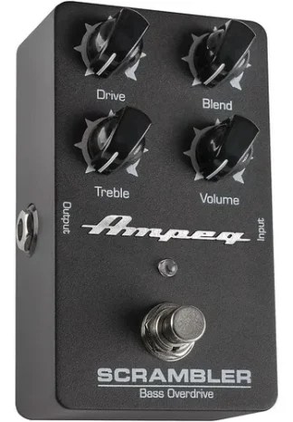 Ampeg Scrambler Pedal Overdrive Bajo Analógico True Bypass Gris Oscuro