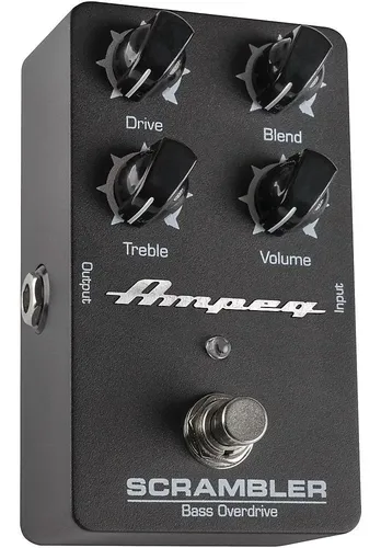 Ampeg Scrambler Pedal Overdrive Bajo Analógico True Bypass Gris Oscuro