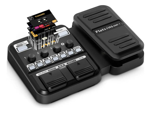 Pedal De Guitarra Multiefectos Kmf-1, Interfaz Eléctrica De Negro
