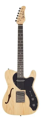 Guitarra Eléctrica Jay Turser Natural 6 Cuerdas Aliso Y Diapasón Palo Rosa Diestro Palo De Rosa