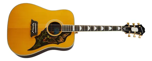 Guitarra Electroacústica EpiPhone Masterbilt Excellente 6 Cuerdas Antique Natural Aged Diestro Ébano