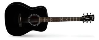 Cort Af510 Guitarra Acustica Negra Media Caja Completa
