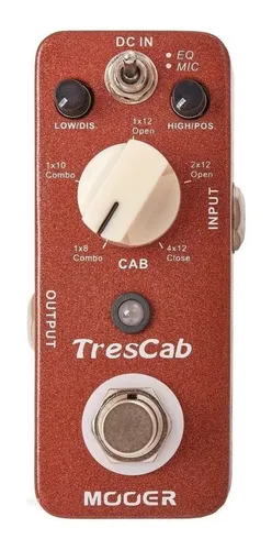 Pedal Mooer Trescab Mtc1 Rojo Simulador Gabinete Guitarra Eléctrica
