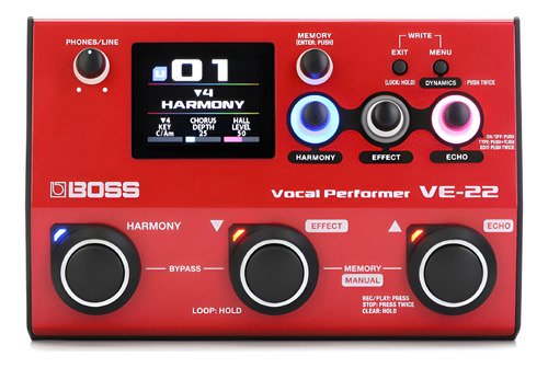 Boss Ve22 Vocal Performer Pedalera Multi Efectos Para Voces