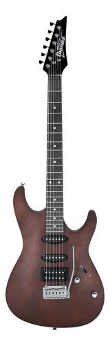 Guitarra Eléctrica Ibanez Sa Gio Gsa60 Superstrat De Okoume 2019 Walnut Flat Brillante Con Diapasón De Amaranto Diestro