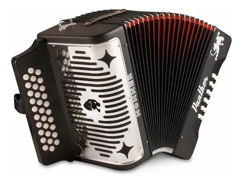 Acordeon A Botones Hohner A4800s Panther 2 Gcf 12 Bajos Pr Negro