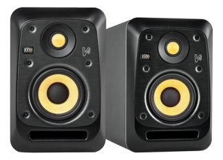 Monitores De Estudio Krk V4s4 Activos 85w Kevlar Amarillo (par)