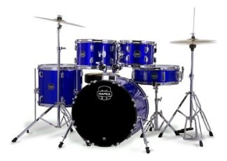 Mapex Comet Bateria 5 Cuerpos Con Fierros Platillos Banqueta Color Azul
