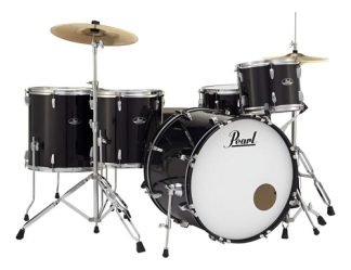 Pearl Roadshow Bateria 5 Cuerpos Fierros Platillos Banqueta
