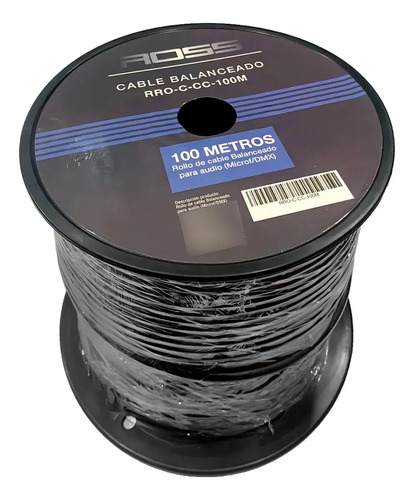 Ross Rollo De Cable 100 Metros Balanceados Para Microfono