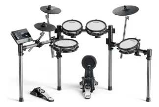 Bateria Electronica 5 Cuerpos Mesh Donner Beat Ec6983 Negro