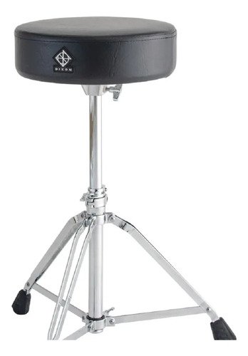 Banqueta De Batería Dixon Psn8 Altura Ajustable Asiento Redondo 12 Negro