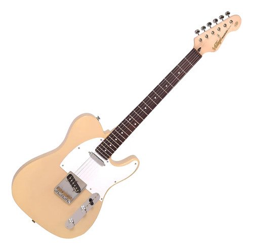 Vintage V62 Telecaster Thru Body Guitarra Electrica Ash Blon