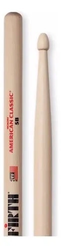 Vic Firth 5b Punta Madera American Classic Palillos Baquetas Color Marrón Claro Material Del Palo Nogal