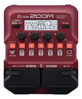 Zoom B1 Four Pedalera Multiefecto Bajo Usb Looper