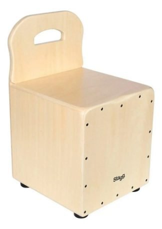 Stagg Cajkid Cajon Peruano Para Niños Con Respaldo Color Natural