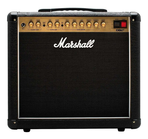 Amplificador Marshall Dsl Dsl20cr Valvular Para Guitarra De 20w Color Negro/dorado