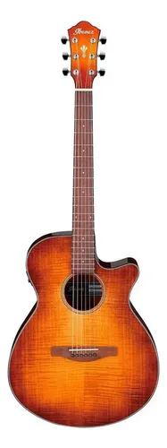 Guitarra Electroacústica Ibanez Aeg70 Para Diestros Vintage Violin Nogal Brillante Diestro