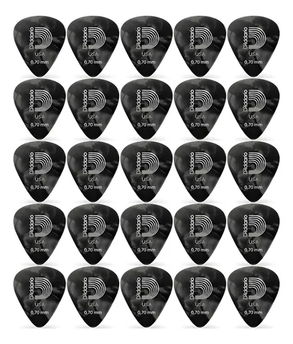 Daddario Pack 25 Puas Celuloide Perlado Medium 0.70