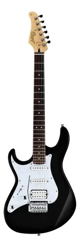 Guitarra Eléctrica Zurdo Cort G Series Tilo Laqueado Negra Jatobá Trémolo Black