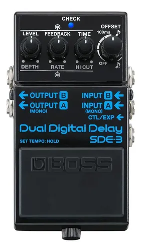 Pedal De Retardo Digital Dual Boss Sde-3 Negro