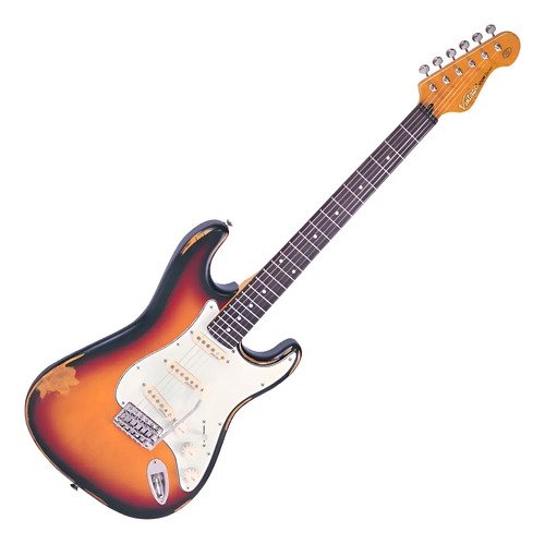 Vintage V6 Icon Stratocaster Distressed Sunburst