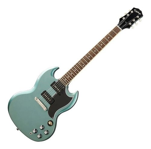 Guitarra Eléctrica EpiPhone Sg Special P-90 Caoba Azul Turquesa Diestro Faded Pelham Blue Laurel De La India