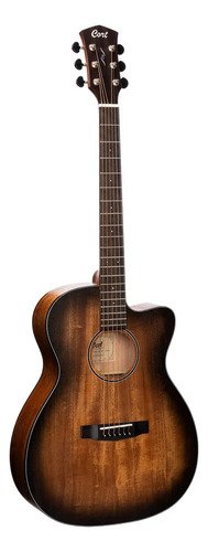 Guitarra Acústica Cort Core-oc Para Diestros Open Pore Black Burst Poro Abierto Diestro
