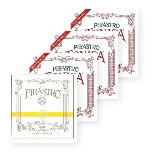 Pirastro Tonica Cuerda Mi Violín 4/4 Acero Oro Tensión Media