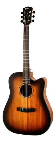 Guitarra Electroacústica Cort Core-dc Amh Opbb 6 Cuerdas Con Funda Negro