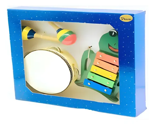 Denver Dp544 Set Percusion Infantil Tambor Maraca Metalofon
