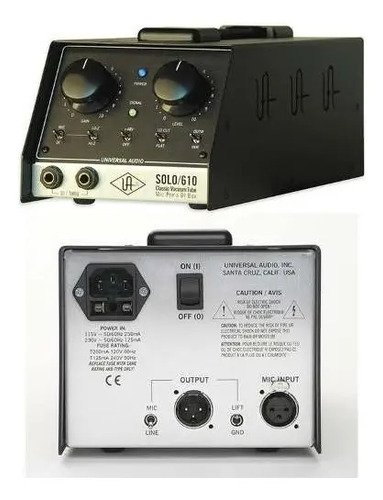 Preamplificador Valvular Universal Audio Solo 610 Para Micrófono