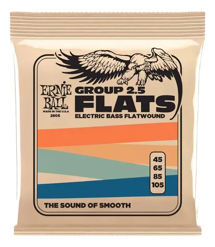 Encordado Bajo Ernie Ball Flat 45-105 4 Cuerdas