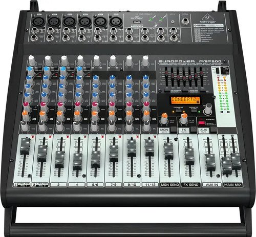 Consola Potenciada Behringer Pmp500 12 Canales 500w Efecto
