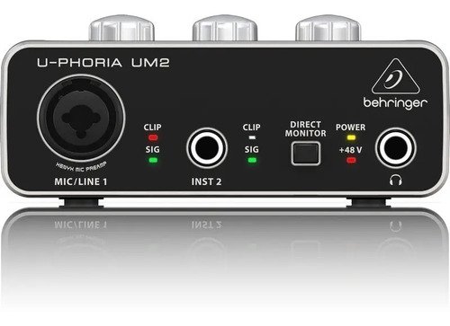 Behringer Um2 Placa De Sonido Usb 2 Canales Home Studio