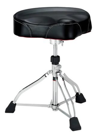 Banqueta Para Batería Tama Ht530b Moto Pvc Ajustable 3 Patas Dobles Altura 65 Cm