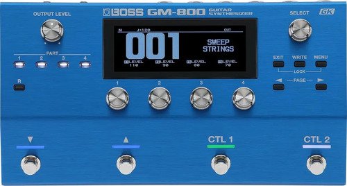 Pedal Sintetizador De Guitarra Y Bajo Boss(R) Gm-800 Color Azul