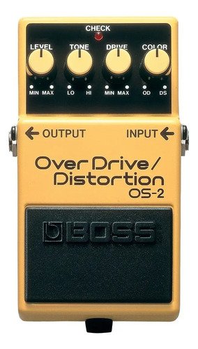Pedal De Efecto Boss Overdrive/distortion Os-2 Amarillo