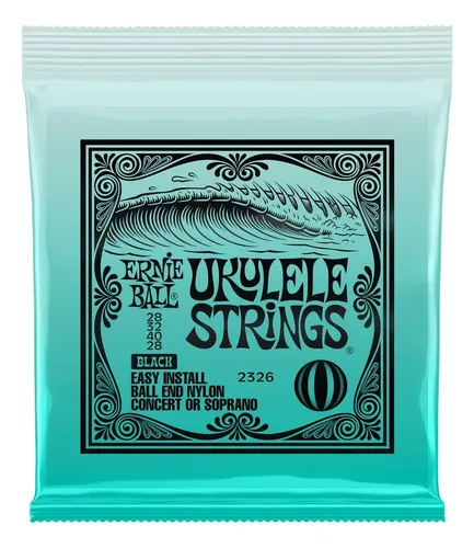 Cuerda Para Ukelele Ernie Ball Negras Ball End Nylon 2326