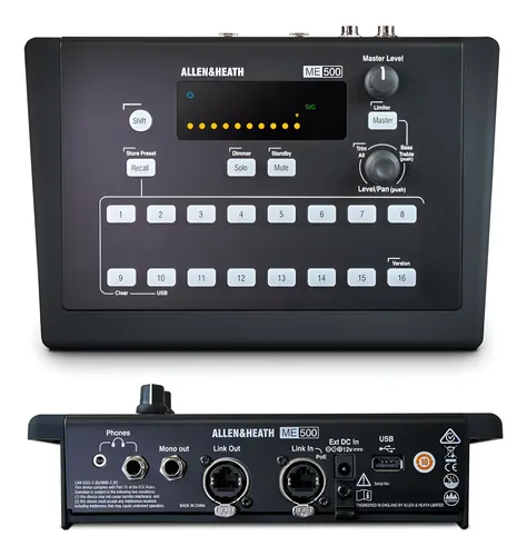 Allen & Heath Me500x Mixer Monitoreo Personal 16 Canales