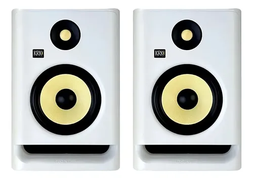Monitores De Estudio Activos Krk Rokit 7 G4 Blanco Par 145w Kevlar