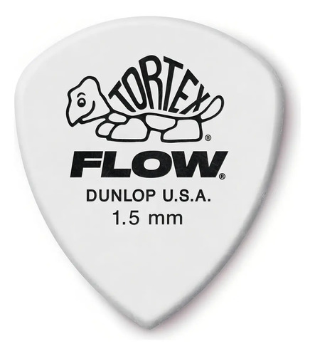 Púas Dunlop Tortex Flow 558p 1.50mm Blancas Guitarra Acústica Y Bajo 12 Unidades Branco 1.50mm