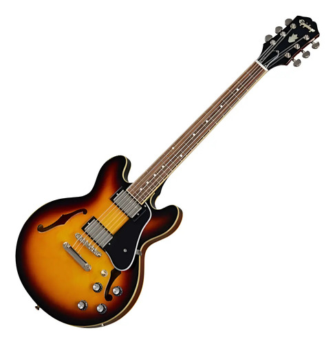 Guitarra Eléctrica EpiPhone Es-339 Semi Hueca Humbucker Sunburst Diestro Marrón Oscuro Laurel De La India
