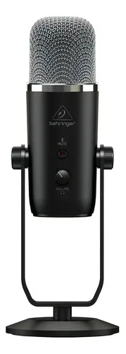 Microfono Behringer Bigfoot Usb Podcast Streaming Salida Aur Color Negro