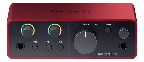 Focusrite Scarlett Solo 4ta Gen Interfaz De Audio Usb-c Color Rojo