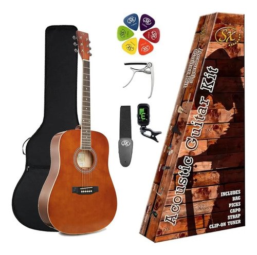 Sx Sd103k Pack Guitarra Acustica 3/4 Dreadnought Accesorios