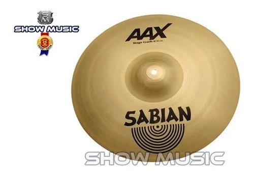 Platillo Crash Sabian Aax Stage 16 Pulgadas B8 Brillante Musical