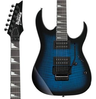 Ibanez Grg320fa Guitarra Electrica Floyd Mics Infinity Color Transparent Blue Sunburst Material Del Diapasón Purpleheart Orientación De La Mano Diestro Grg320fa-tbs Corazón Púrpura