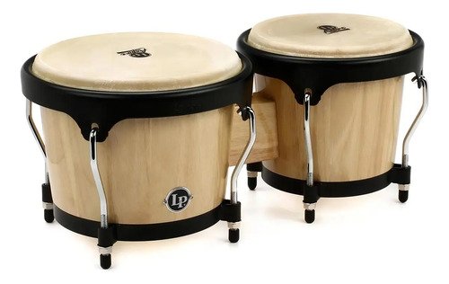 Bongos Latin Percussion Aspire De Madera Con Parches Naturales Natural