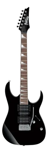Guitarra Eléctrica Para Zurdo Ibanez Rg Gio De Álamo Black Night Con Diapasón De Amaranto